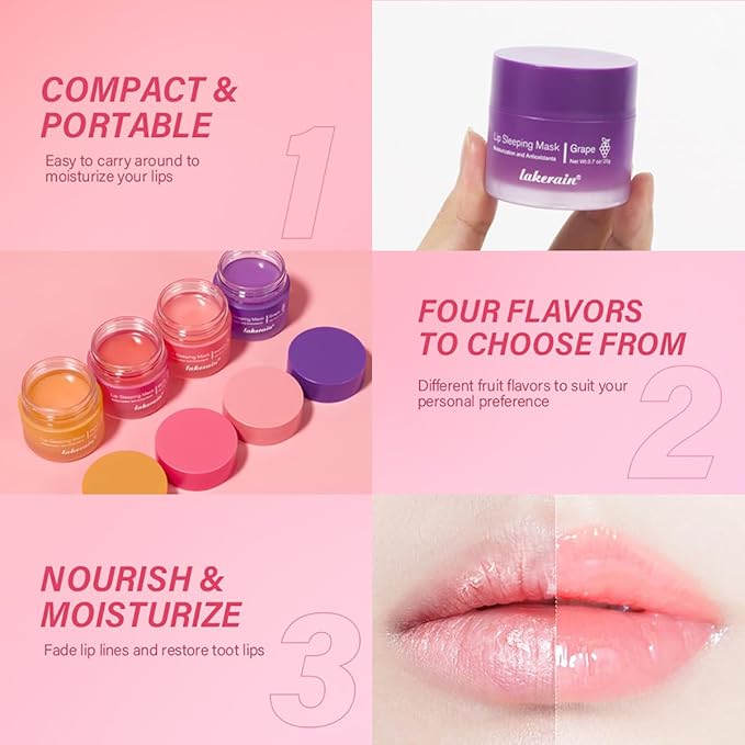 Sleeping Lip Mask, Long-Lasting Nourish & Grape)