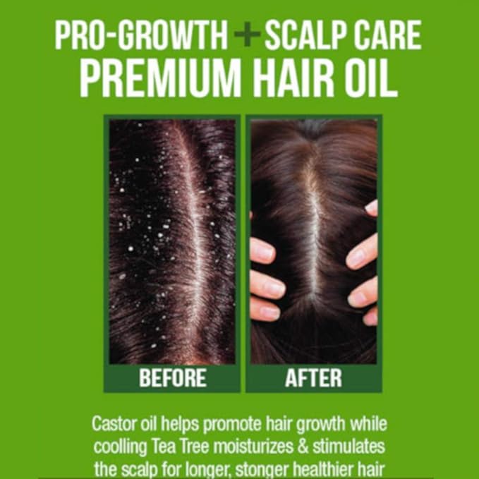 Difeel Premium Castor Plus Tea Tree - Pro-Growth + Scalp Care Premium Hair Oil 2.5 oz.