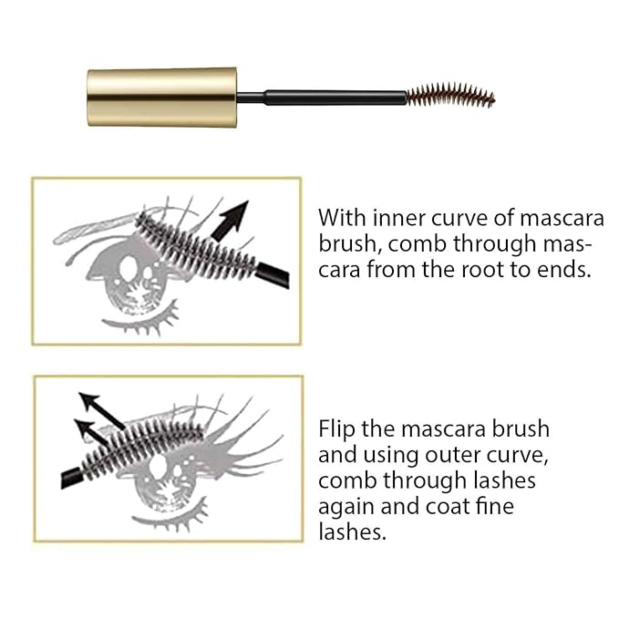 HEROINE MAKE by KISSME Long & Curl Up | Waterproof Mascara Brown, Lengthening & Volume Fiber Tubing Mascara Makeup, WP 02 Brown