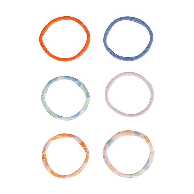 Goody X Sophia Yeshi Ouchless Hair Ties, Seamless Elastic Bands, Secure & Damage Free Hold, No Snag or Pull, Gentle Styling Accessories for Women & Men, All Hair Types, Bold Prints & Colors - 15 Ct