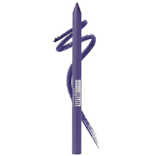 Maybelline TattooStudio Long-Lasting Sharpenable Eyeliner Pencil, Glide on Smooth Gel Pigments with 36 Hour Wear, Waterproof, Rich Amethyst, 1 Count