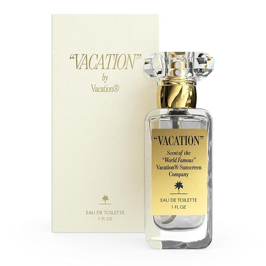"VACATION" by Vacation Sunscreen Eau de Toilette, Beach Coconut Perfume for Women & Men, Scent of Sunscreen & Summer, Travel Size, 1 Fl. Oz.