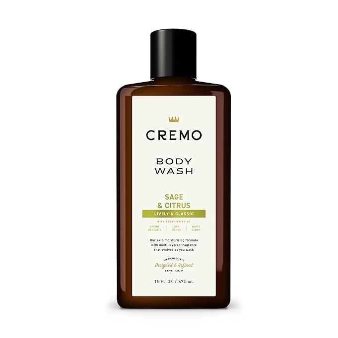 Cremo Body Wash Men, A Revitalizing Combination of Bright Mandarin, Dry Herbs and White Cedar, 16 Fl Oz