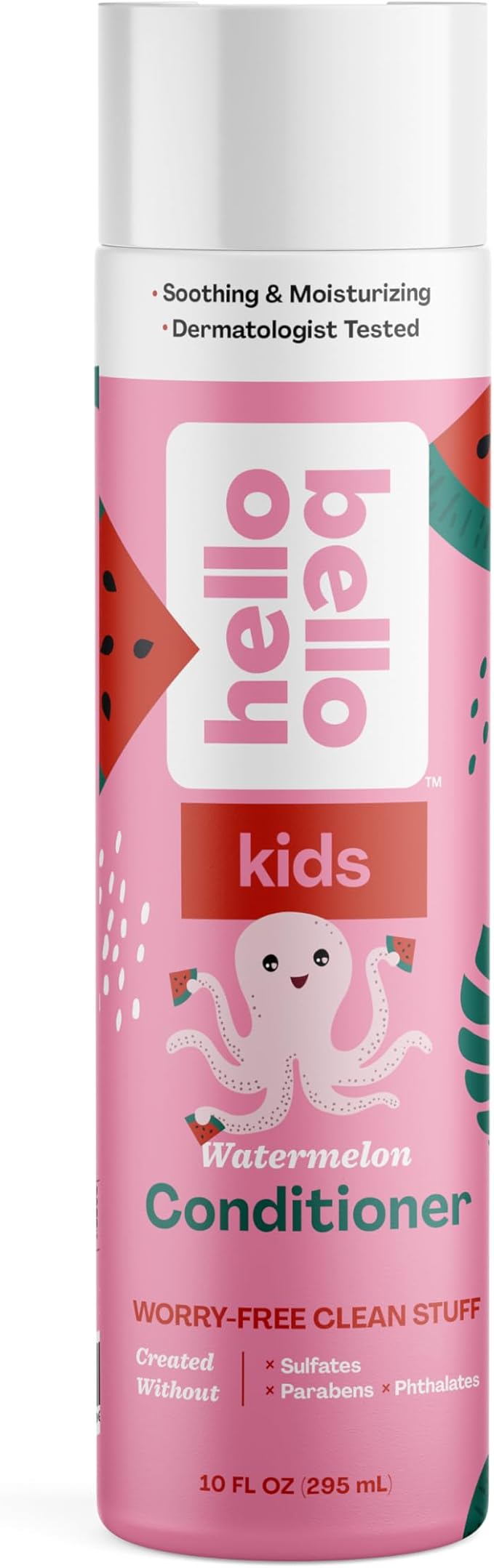 Hello Bello Kid’s Conditioner, Hypoallergenic, pH-Balanced and Dermatologist-Tested, Watermelon, 10 Fl Oz (1 Pack)