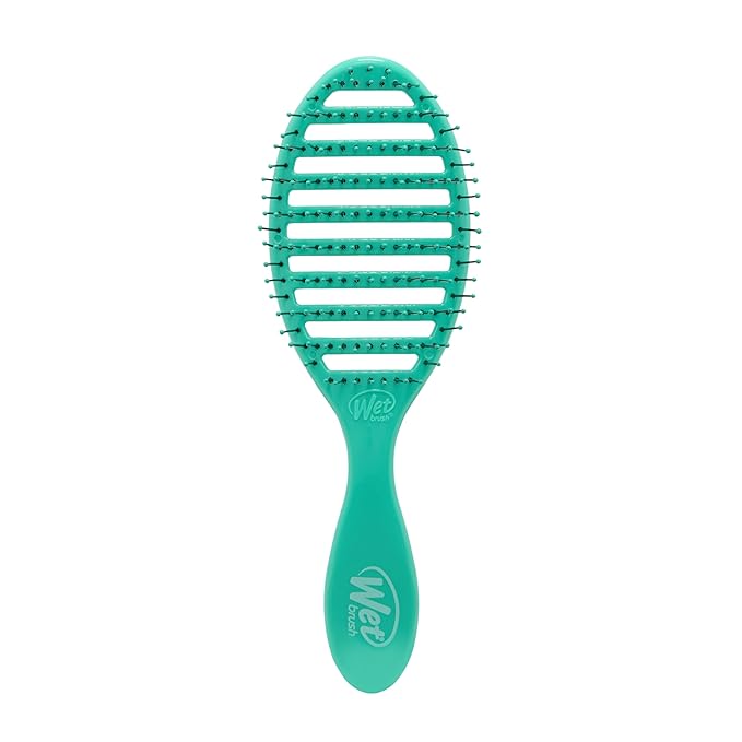 Wet Brush Speed Dry Hair Brush, Amazon Exclusive Aqua, Vented Design & Soft HeatFlex Bristles, Blow Dry Safe, Ergonomic Handle Manages Tangles & Uncontrollable Strands, Pain-Free Hair Accessories