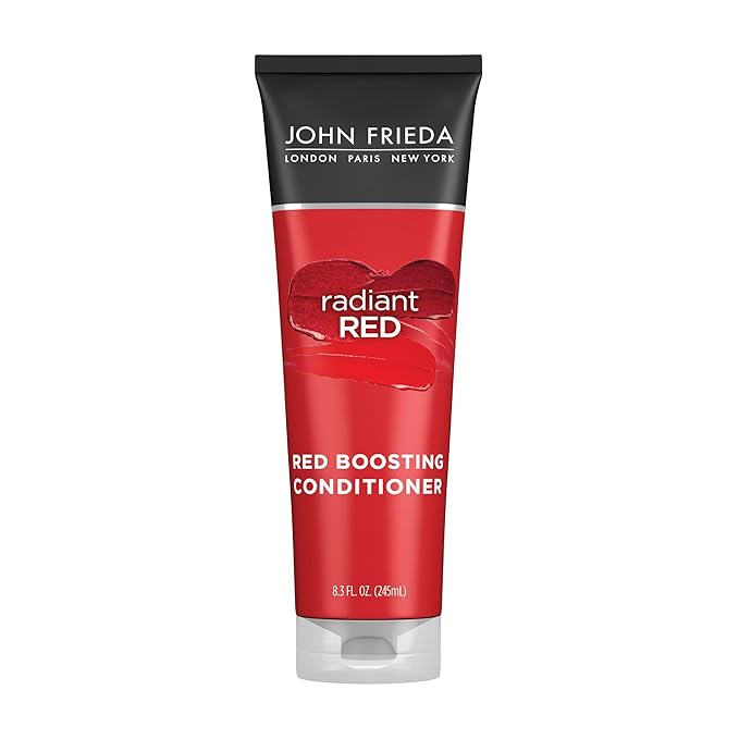 John Frieda Radiant Red, Color Boosting Conditioner, Hydrates and Enhances Red Tones with Pomegranate Extract and Vitamin E for Natural or Color-Treated Hair, 8.3 Oz