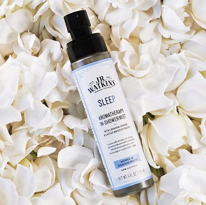 J.R. Watkins Sleep Aromatherapy in-Shower Mist, Natural Monoi & Sandalwood, 4 oz (Pack of 2)
