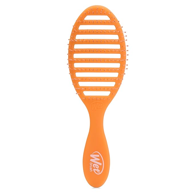 Wet Brush Speed Dry Hair Brush, Orange Crush (Summer Quencher) - Vented Design & Soft HeatFlex Bristles Are Blow Dry Safe - Ergonomic Handle Manages Tangles - Pain-Free Hair Accessories