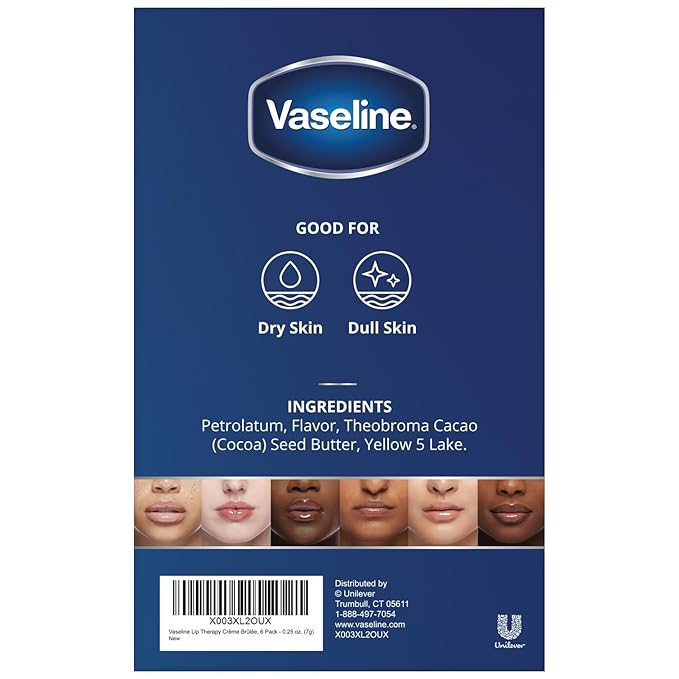 Vaseline Lip Therapy Creme Brulee Mini, Oz