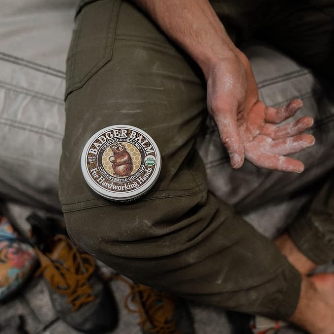 Badger Healing Balm, Hard Working Hands Cream, Organic Hand Cream for Dry Cracked Hands, Long Lasting Hand Moisturizer/Dry Hands Treatment, 2 oz Tin, 2-Pack