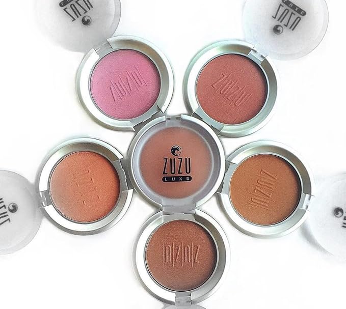 ZUZU LUXE Mineral Blush (Samba - Light Bronze/Warm Shimmer), Natural, Paraben Free, Vegan, Gluten-free, Cruelty-free, Non GMO, 0.1 oz