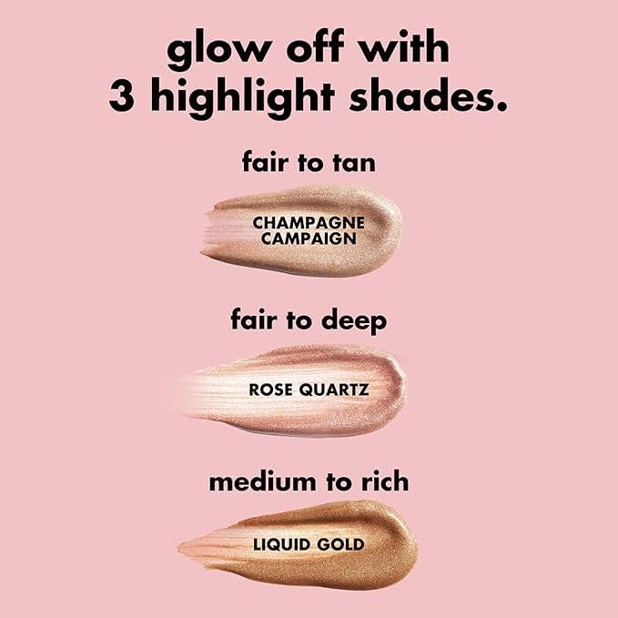e.l.f. Halo Glow Highlight Beauty Wand, Liquid Highlighter Rose Quartz
