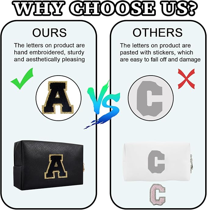 Personalized initial letter patch makeup