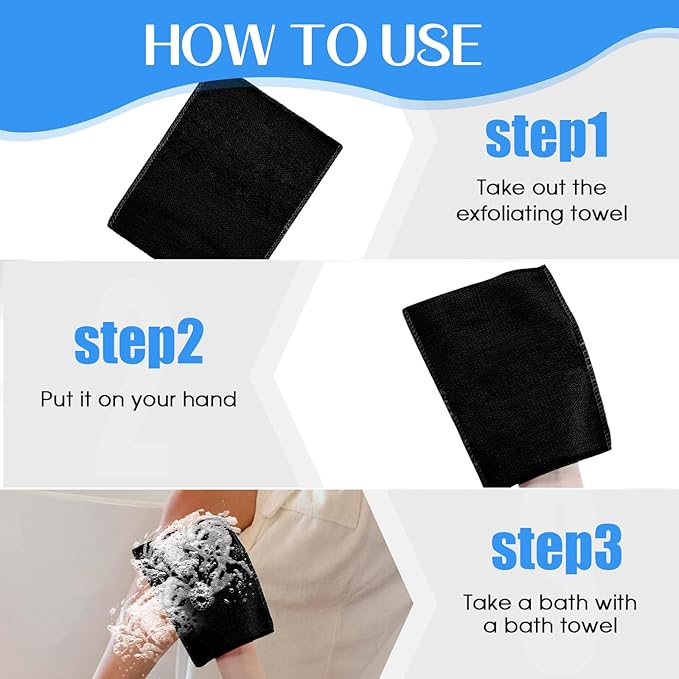 12 PCS Korean Exfoliating Mitt Deep