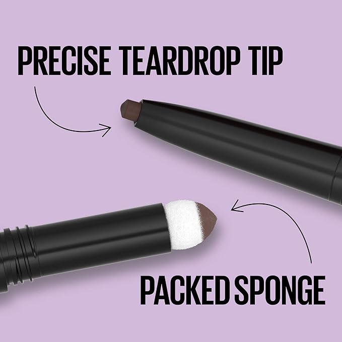 Maybelline Express Brow 2-In-1 Pencil and Powder Eyebrow Makeup, Black Brown, 1 Count