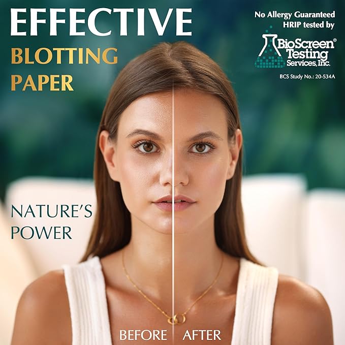 Natural Green Tea Oil Blotting Sheets for Face Face