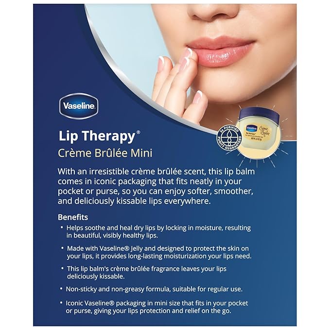 Vaseline Lip Therapy Creme Brulee Mini, Oz