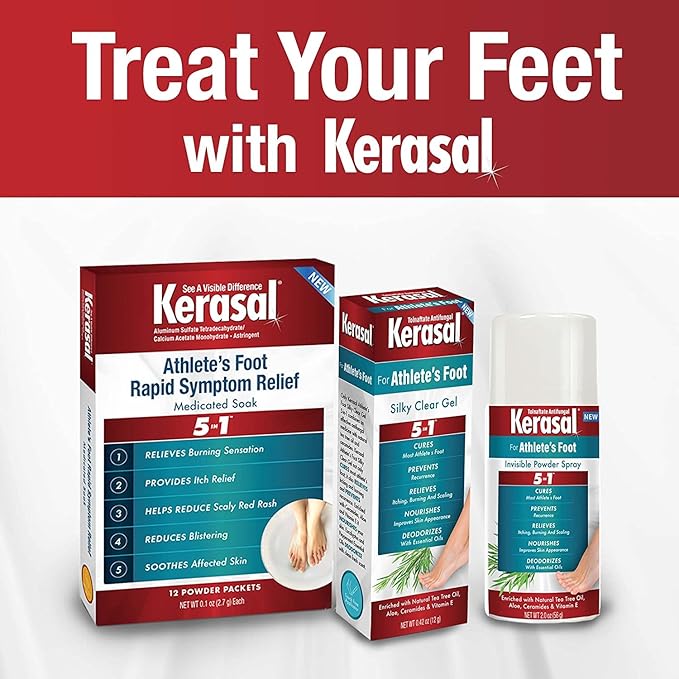 Kerasal 5-in-1 Athlete's Foot Silky Clear Gel, 0.42 oz