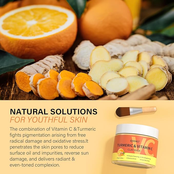 Turmeric Vitamin C Clay Mask -Turmeric Facial Mask