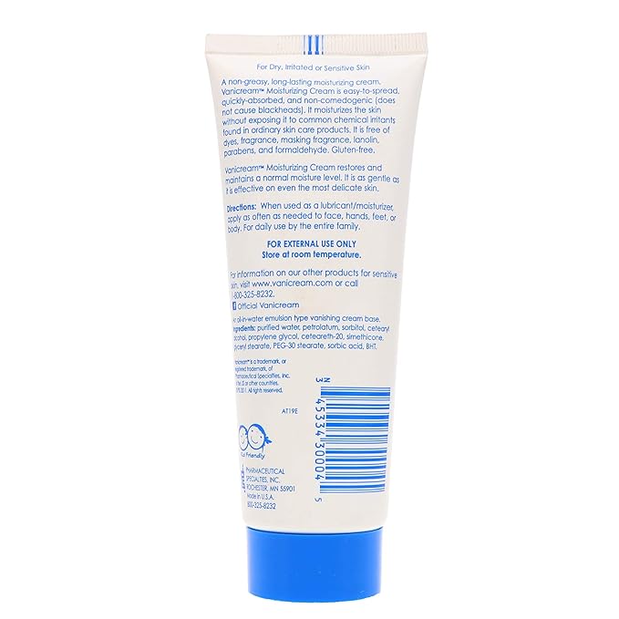 Vanicream Skin Cream Tube, 4.0 Ounce