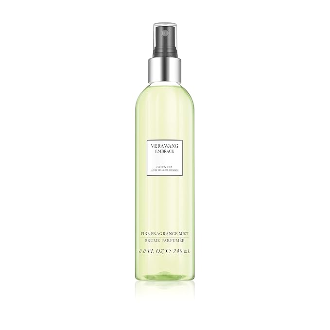 Vera Wang Embrace Body Mist Spray for Women, Green Tea & Pear Blossom, 8 Fluid Oz with Marigold and Gardenia Scent, 8 Ounce Body Mist Spray Dreamy Fl