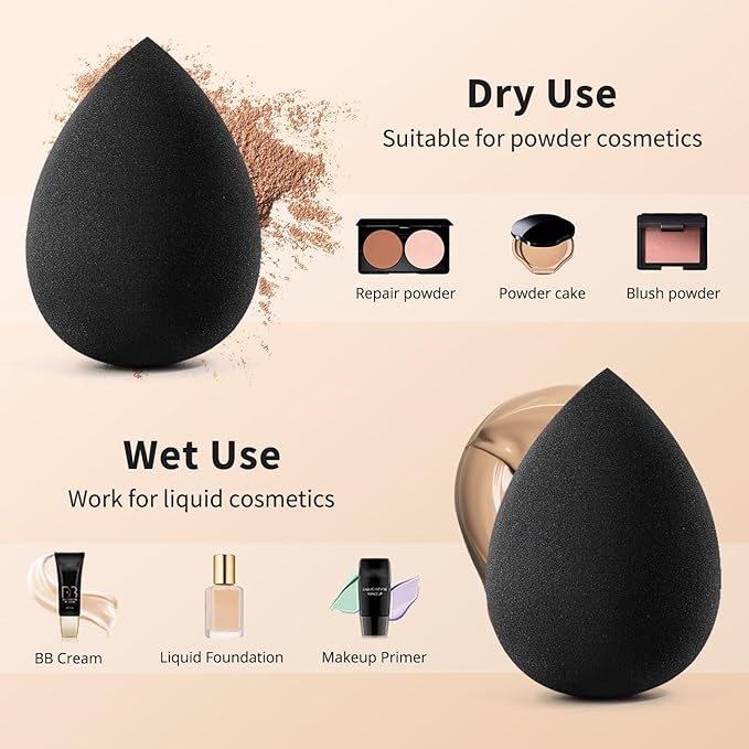 BEAKEY Makeup Sponge Set, 5 Pcs Foundation Blending