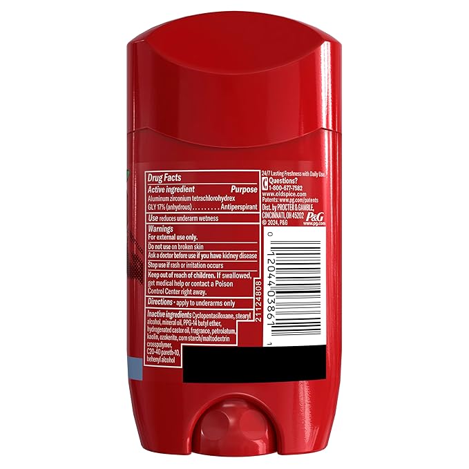 Old Spice Aluminum Free Deodorant for Men, 24/7 Odor Protection, 24/7 Freshness & Lasting Scent, Goes on Clear, Wolfthorn with Sweet Citrus Scent, 2.6 oz