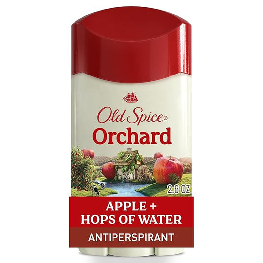 Old Spice Dry Feel Antiperspirant Deodorant for Men, 24/7 Long Lasting Freshness, 24/7 Sweat & Odor Protection, Gentle on Skin with Skin Conditioners, Orchard with Apple & Hops Water Scent, 2.6 oz