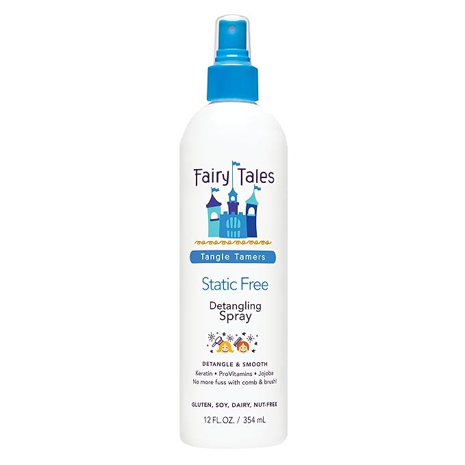 Fairy Tales Tangle Tamer Detangling Spray for Kids - Ultra Moisturizing and Anti Frizz Protection - Paraben Free, Sulfate Free - 12 Oz