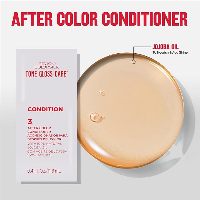 Revlon ColorSilk Tone + Gloss + Care Demi Permanent Hair Color, Dye Kit with Leave-In Scalp and Haircare Serum, 2x Shinier, 4x Stronger, 5A Medium Ash Brown, 4.5 fl oz