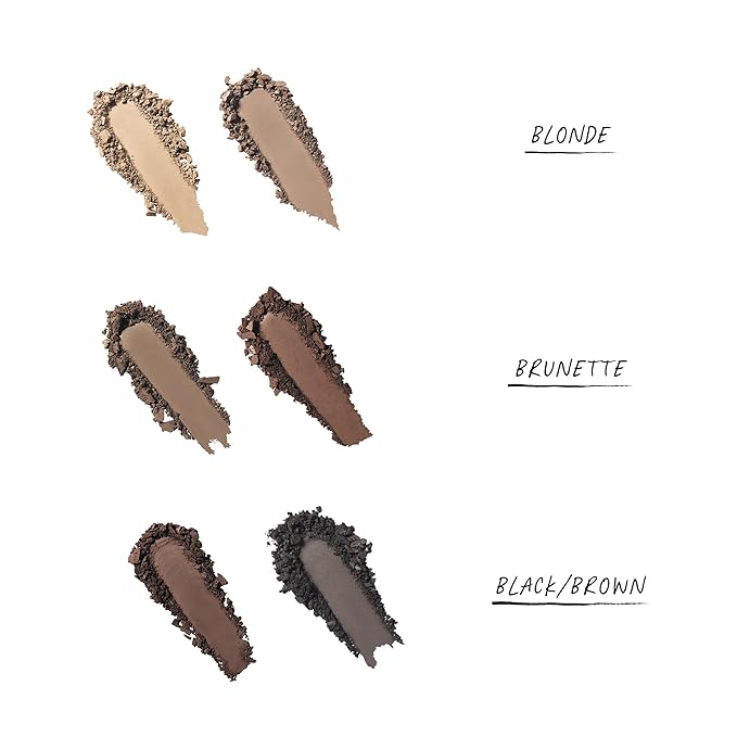 Soft Brow Define & Fill Powder Duo, Includes Dual ended Brush, Vegan and Cruelty Free (Black/Brown)