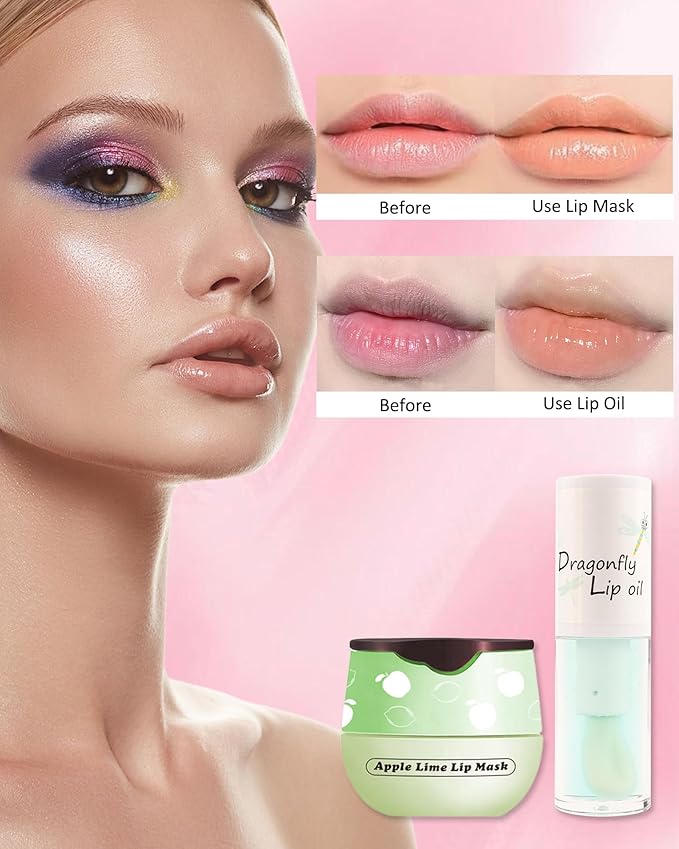 2Pcs Apple Lime Lip Bee Balm labios