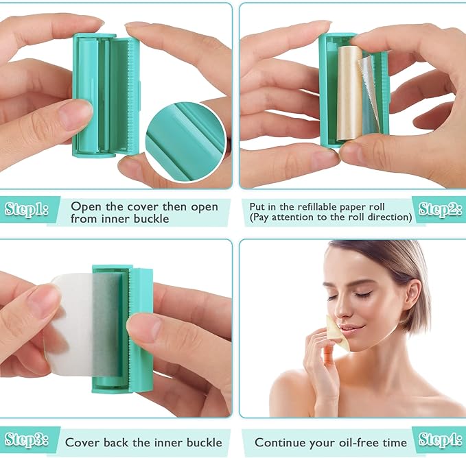 2pack Natural Oil Absorbing Sheets For Face with Skin Care