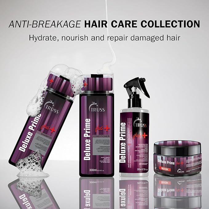 TRUSS Deluxe Prime Plus Anti Breakage Hair Spray - Rinse-Out Damaged Hair Treatment for Cuticle Sealing & Protection - Helps to Repair, Strengthen & Reconstruct Dry & Brittle Strands (8.79 oz)