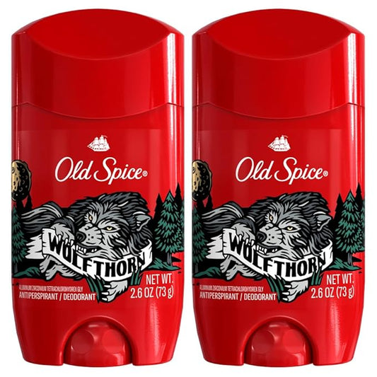 Old Spice Wild Collection Invisible Solid Antiperspirant Deodorant, Wolfthorn, 2.6 Ounce (Pack of 2)