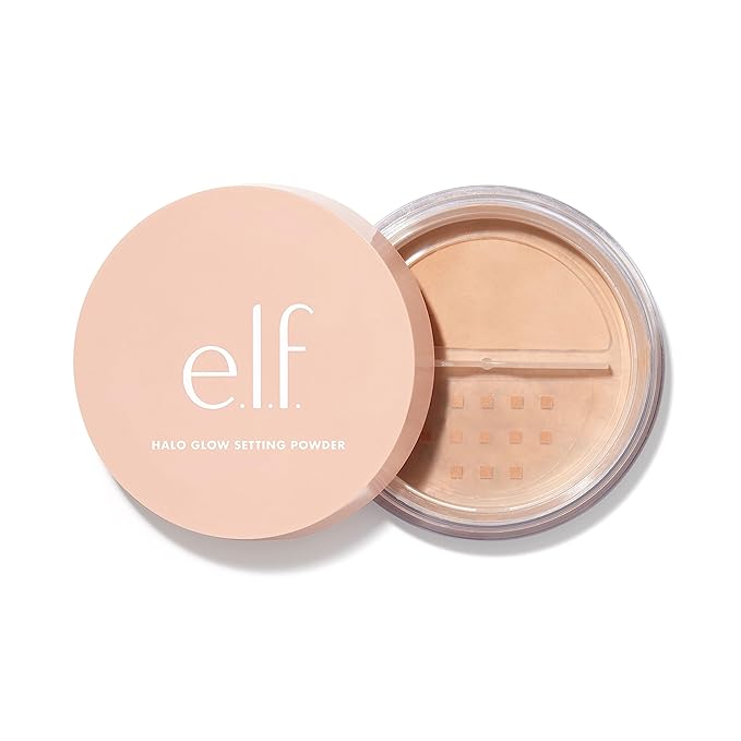 e.l.f., Halo Glow Setting Powder, Silky, Weightless, Blurring, Semi-Matte Finish, 0.24 Oz