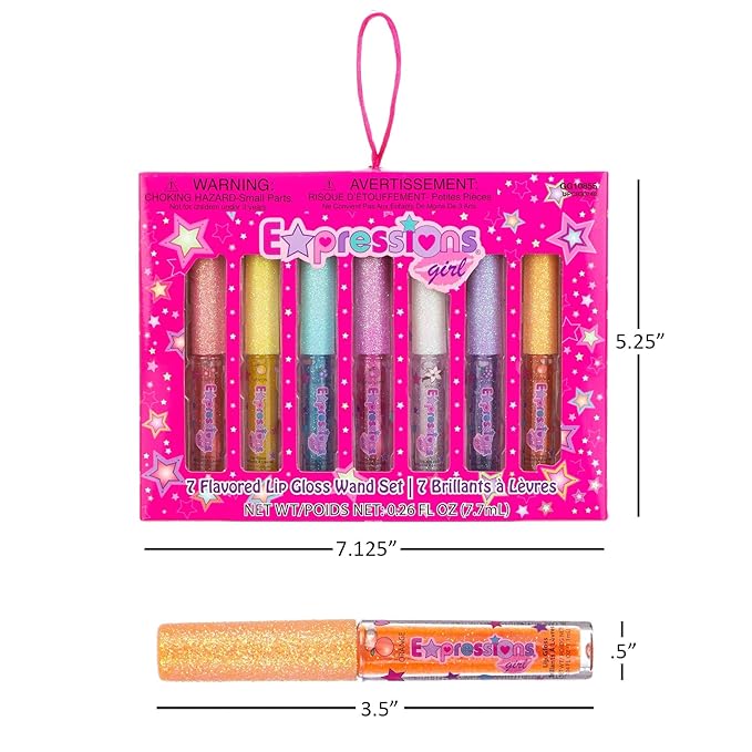 14pc Fruity Flavored Lip Gloss Set - Lip Gloss in Assorted Fruity Flavors, Non Toxic Makeup for Kids & Teens