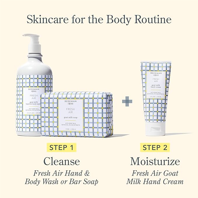 Beekman 1802 Goat Milk Hand Cream, Fresh Air - 2 oz - Moisturizing Lotion for Dry Skin - Anti-Aging Hydration - Good for Sensitive Skin - Cruelty Free - Packaging May Vary