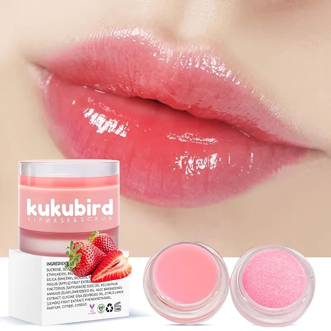 kukubird Lip Mask Overnight Hydrating Lip Lips-Strawberry