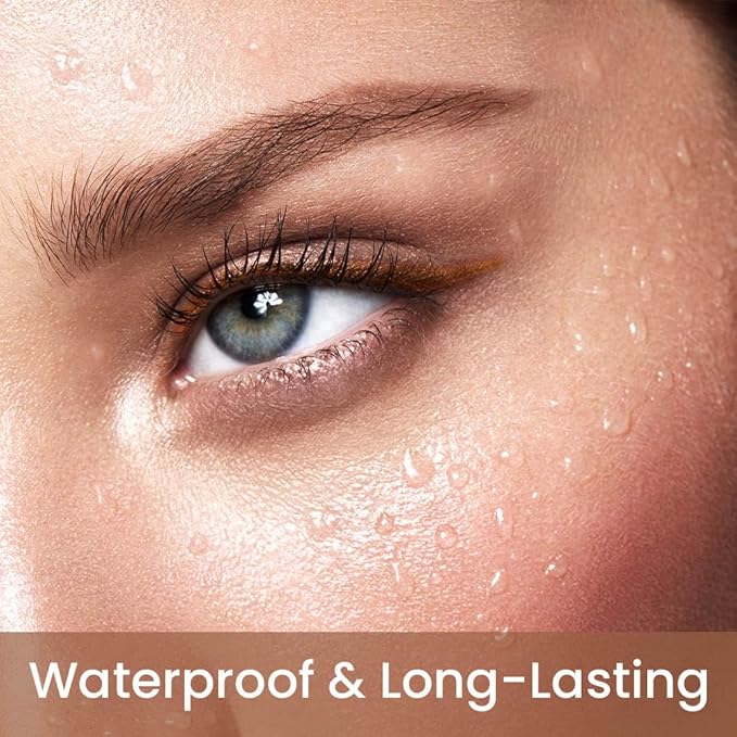 Kaely 1.5mm Light Brown Eyeliner Pencil, Gel Eye Liner Waterproof Smudge Proof, Long Lasting 16 Hour Wear, Vegan & Cruelty Free, 03