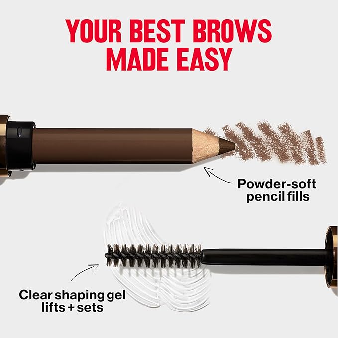 Revlon ColorStay Brow Fantasy, All In One Eyebrow Powder Pencil with Shaping Clear Gel, Gel Infused with Panthenol, Smudge-proof, 16HR Visibly Full Brows, 001 Ash Blonde