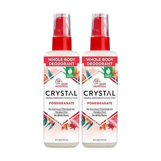 Crystal Mineral Deodorant Spray, Pomegranate, 4.0 oz, Pack of 2