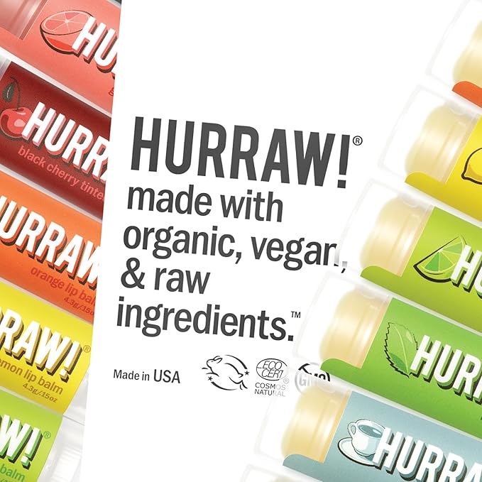 Hurraw! Watermelon Lip Balm: Organic, Certified Palm