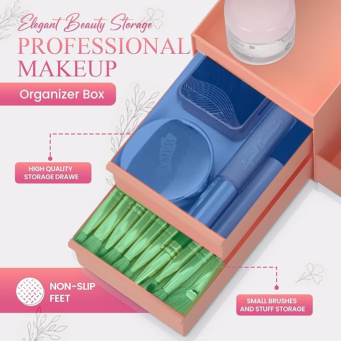 Makeup organizer countertop with 4