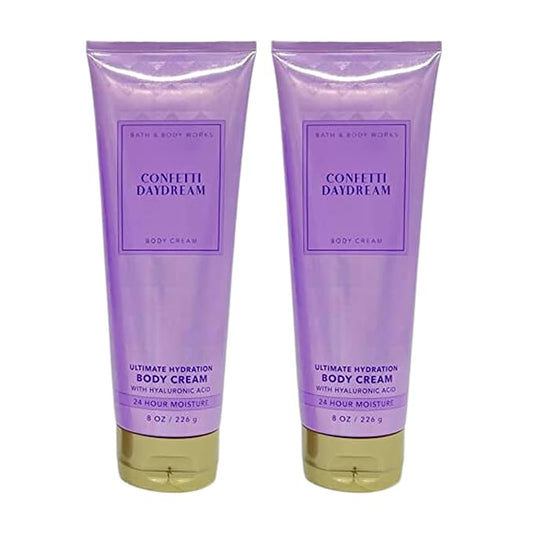 Bath & Body Works Ultimate Hydration Body Cream Pack of 2 (Confetti Daydream),8.0 fluid_ounces
