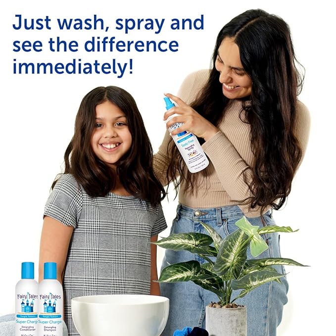 Fairy Tales Tangle Tamer Detangling Spray for Kids - Ultra Moisturizing and Anti Frizz Protection - Paraben Free, Sulfate Free - 12 Oz