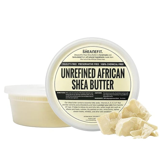 Raw Unrefined African Shea Butter, Natural Body Butter, Soft & Smooth Daily Moisturizer For Face & Body Ivory 8oz (Pack of 1)