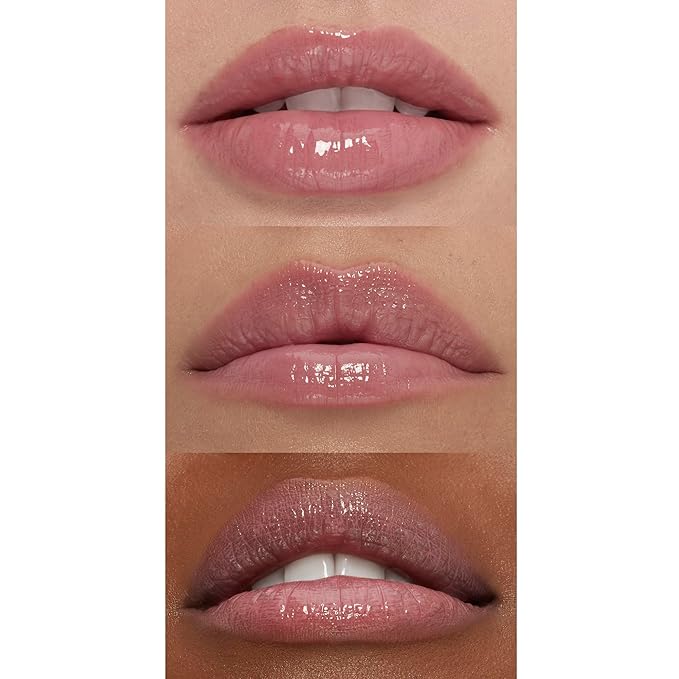 e.l.f. Lip Plumping Gloss, Hydrating, Nourishing, Invigorating, High-Shine, Plumps, Volumizes, Cools, Soothes, Sparkling Rosé, Shimmer, 0.09 Oz