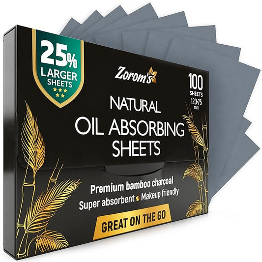 Natural Oil Blotting Sheets for Face with Bamboo Face