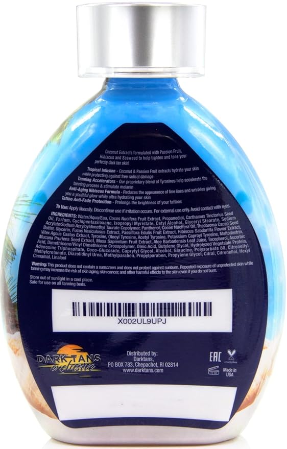 That’s What Sea Said Tanning Lotion Accelerator - For Indoor Tanning Beds and Outdoor Sun Tan - Safe for Face, Body and Tattoos - With Coconut Oil - No Bronzer